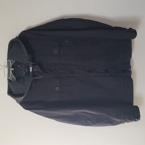 TAVIK Canvas Chore Jacket Mens S Black Hooded Fleece Lined Winter Utility